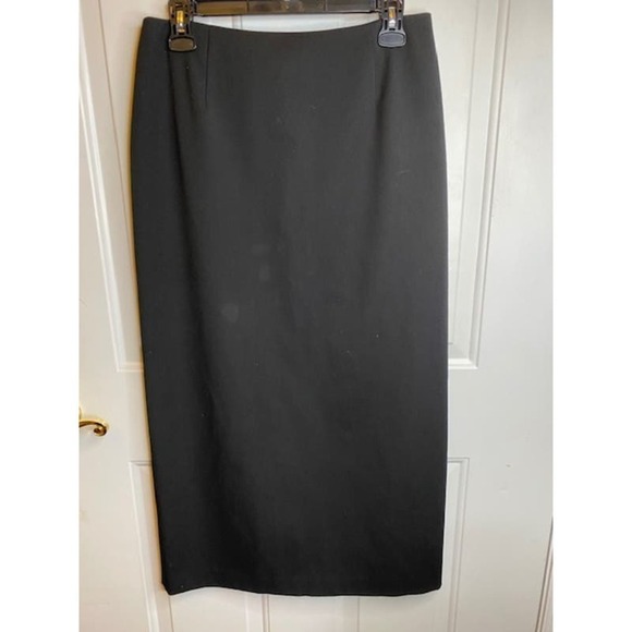 TALBOTS Women Black Straight Leg Dress Pant Sz 6 Petite Side Zip Closure - Picture 1 of 6